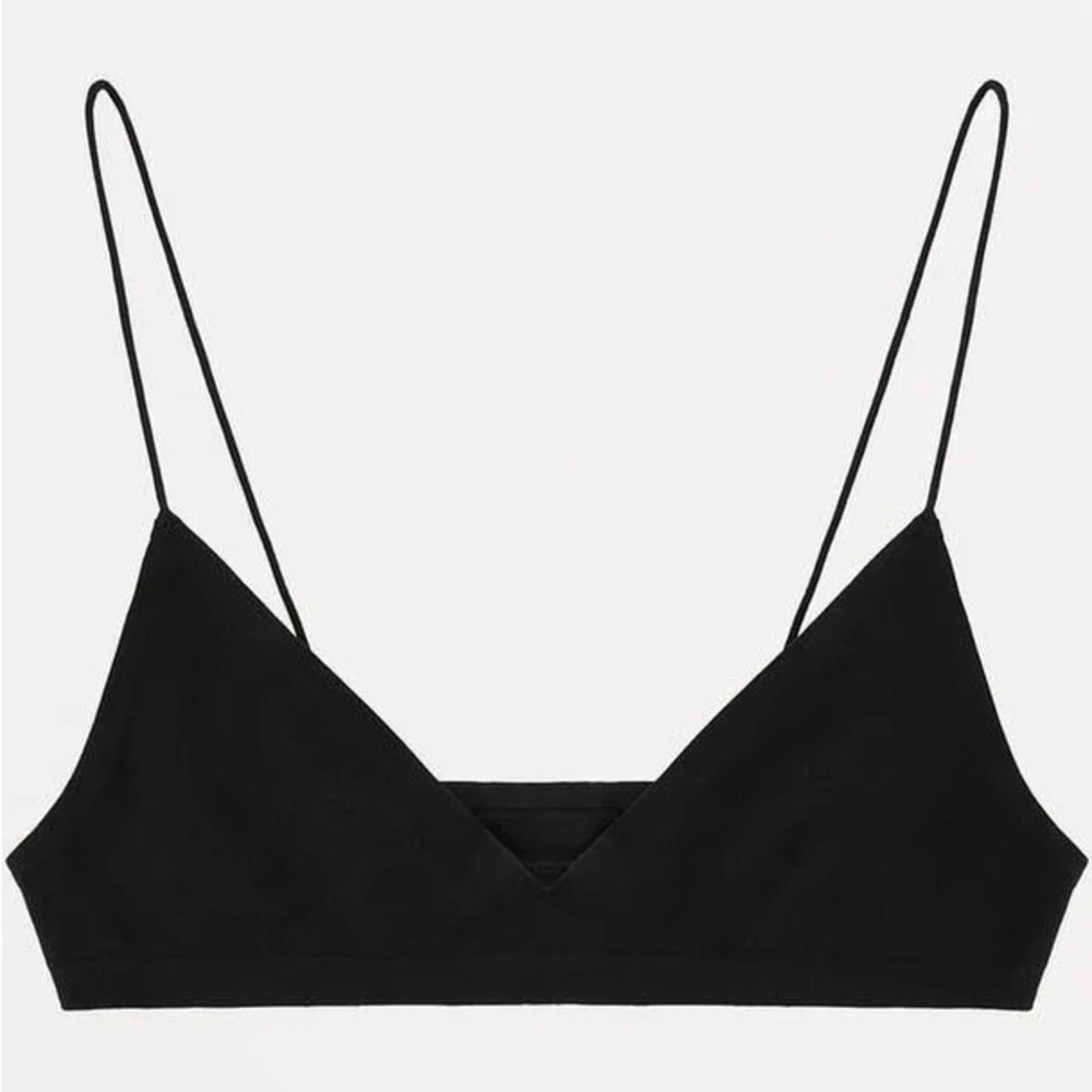 Zara Seamless Black Triangle Bra NEW - Picture 5 of 5